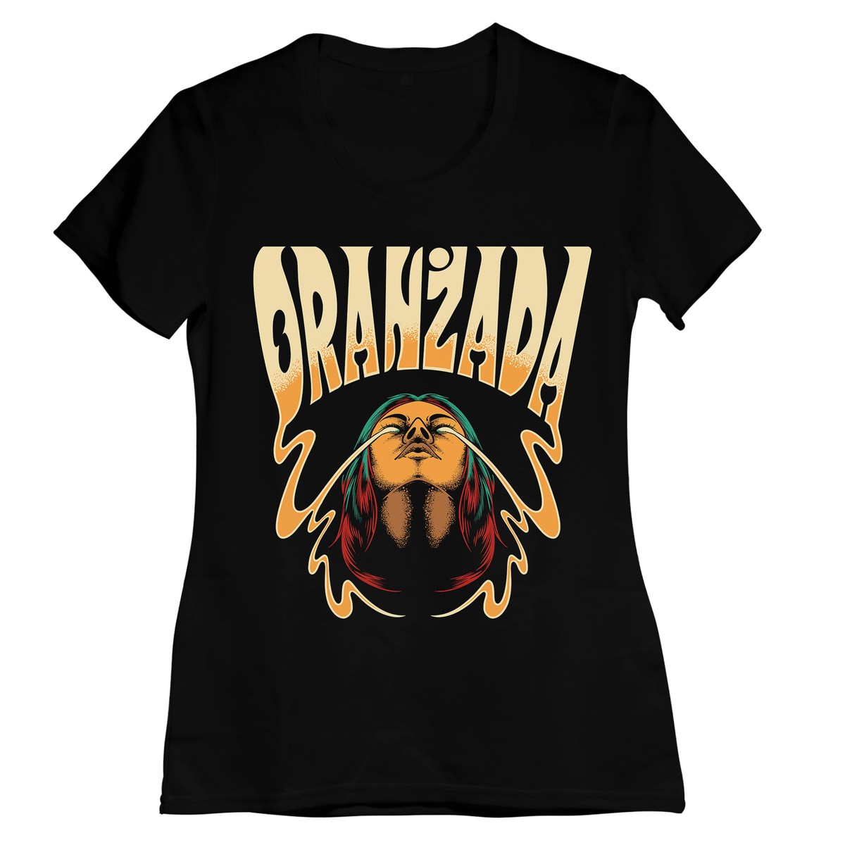T-shirt-Oranzada-koszulka-damska-z-nadrukiem-czarna
